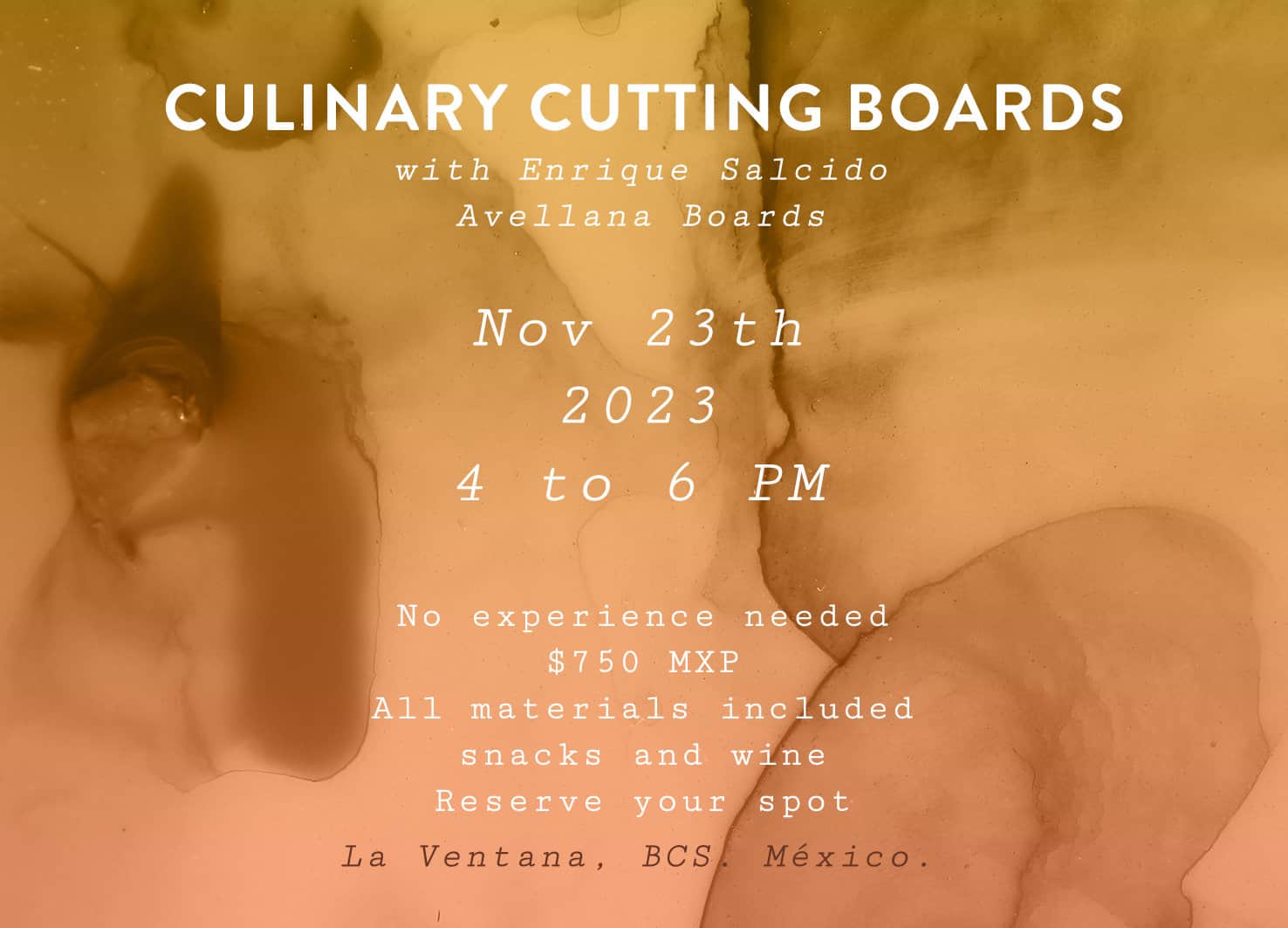 Culinary cutting boards Workshop